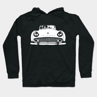 Triumph TR3 British classic car monoblock white Hoodie